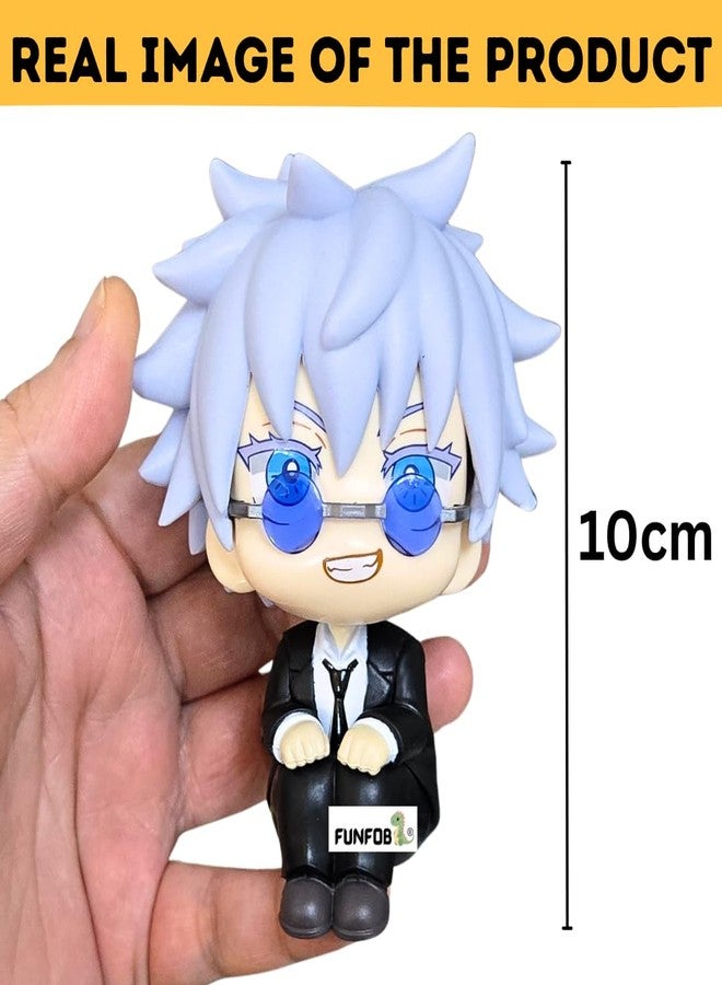 FUNFOB Jujutsu Kaisen Gojo Action Figure Height -10cm Collectible Anime Figures PVC Multicolour | Gojo Glare - Wide Smile - Image 2